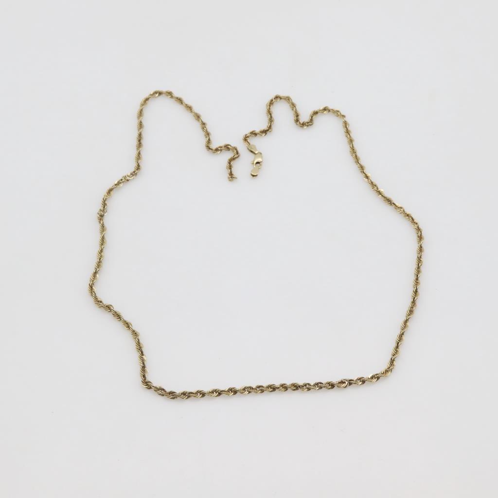 10kt Gold Rope Chain Necklace | Property Room