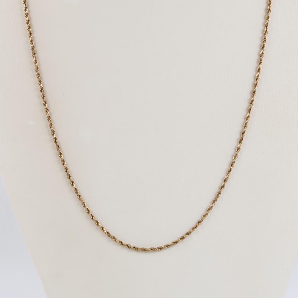 10kt Gold Rope Chain Necklace