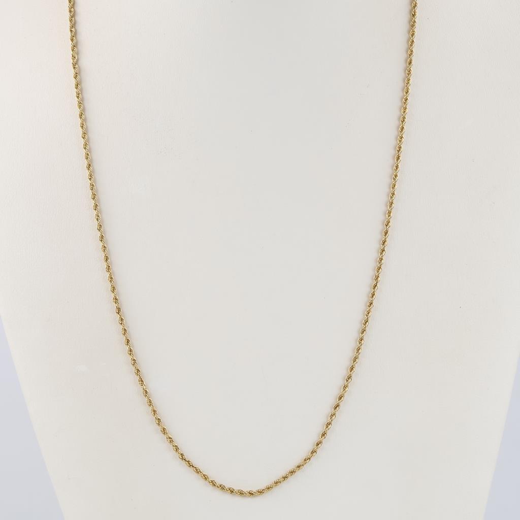 10kt Gold Rope Link Necklace