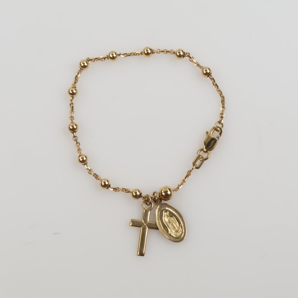 10kt Gold Rosary Bracelet