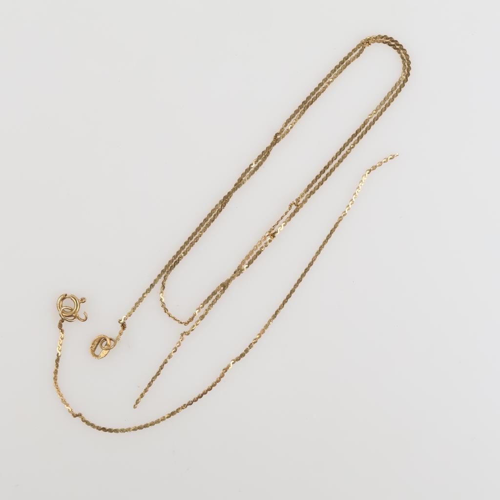 10kt Gold Serpentine Chain Necklace