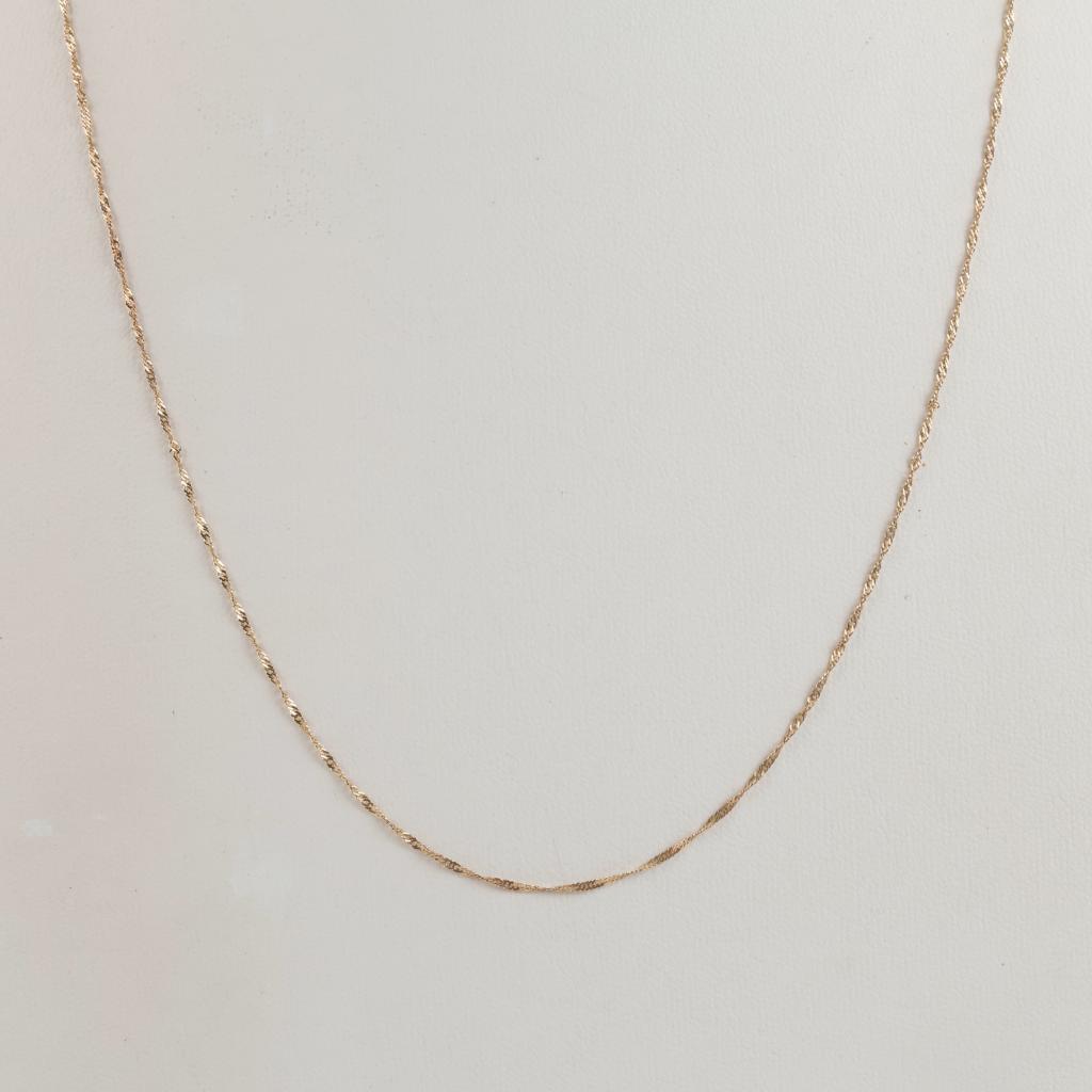 10kt Gold Singapore Chain Necklace
