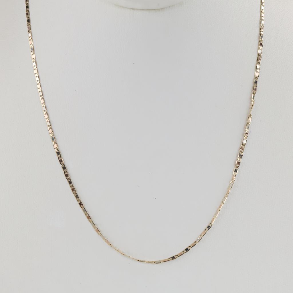 10kt Gold Tri-color Mariner Chain Necklace