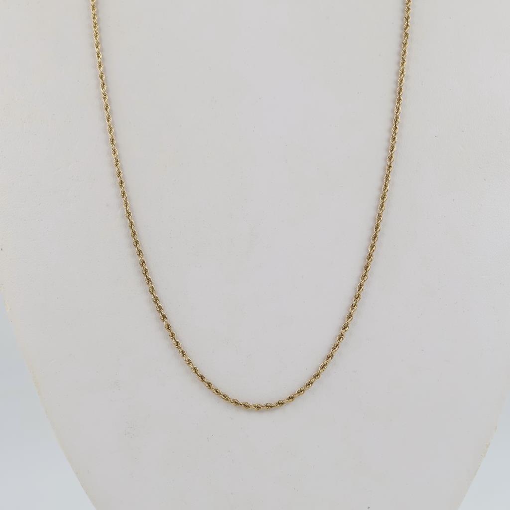 10kt Gold Twisted Rope Necklace