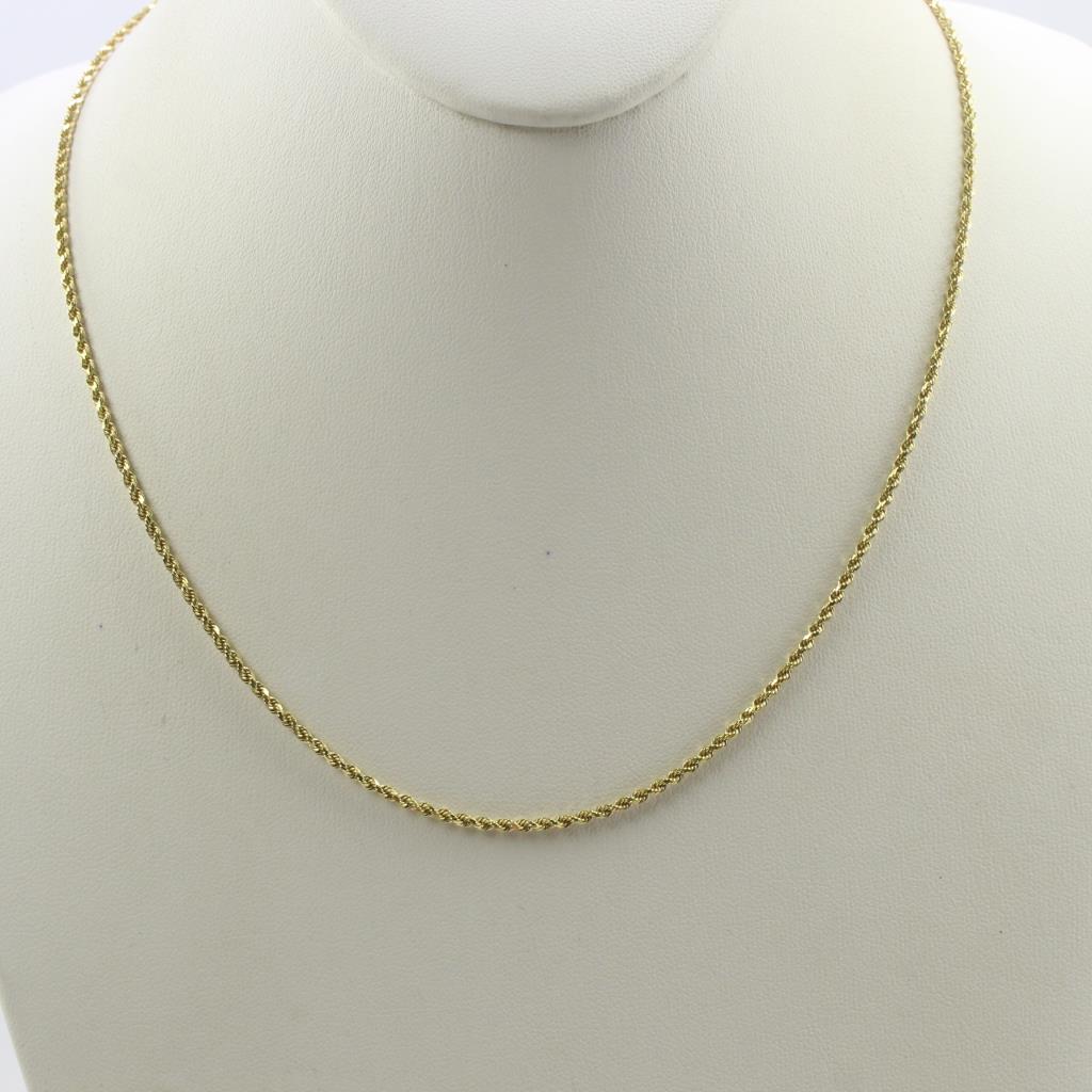 10kt Gold Twisted Rope Necklace Property Room