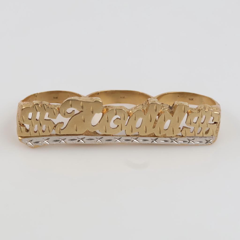 10kt Gold Two Tone " $$Todd$$" Triple Ring