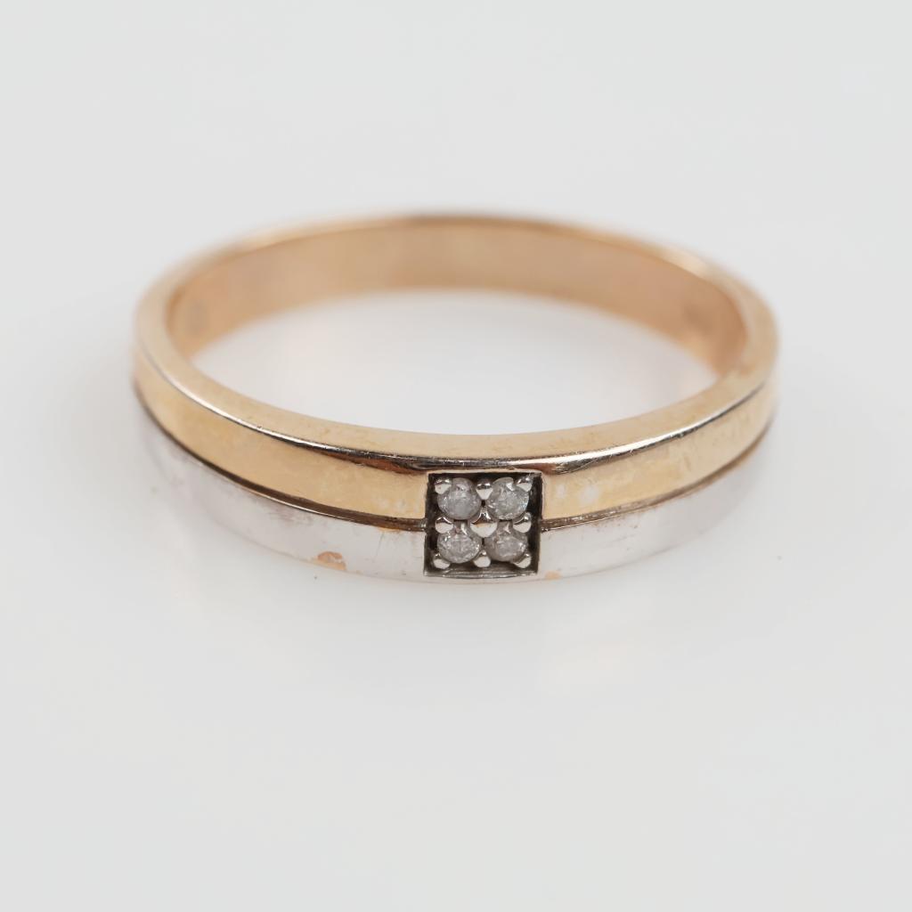 10kt Gold Two-tone Diamond Band