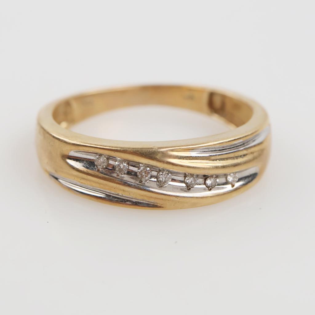 10kt Gold Two-tone Diamond Band
