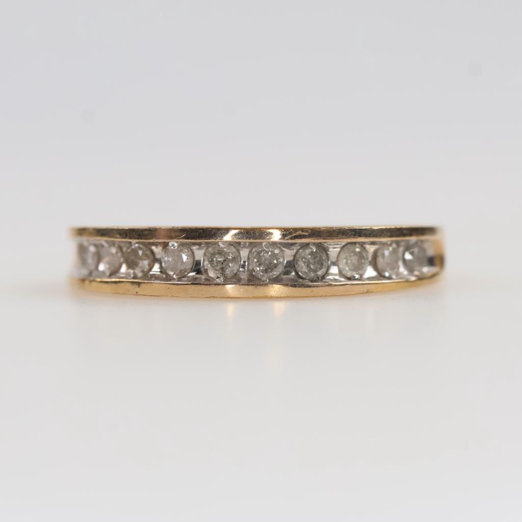 10kt Gold Two-tone Diamond Band