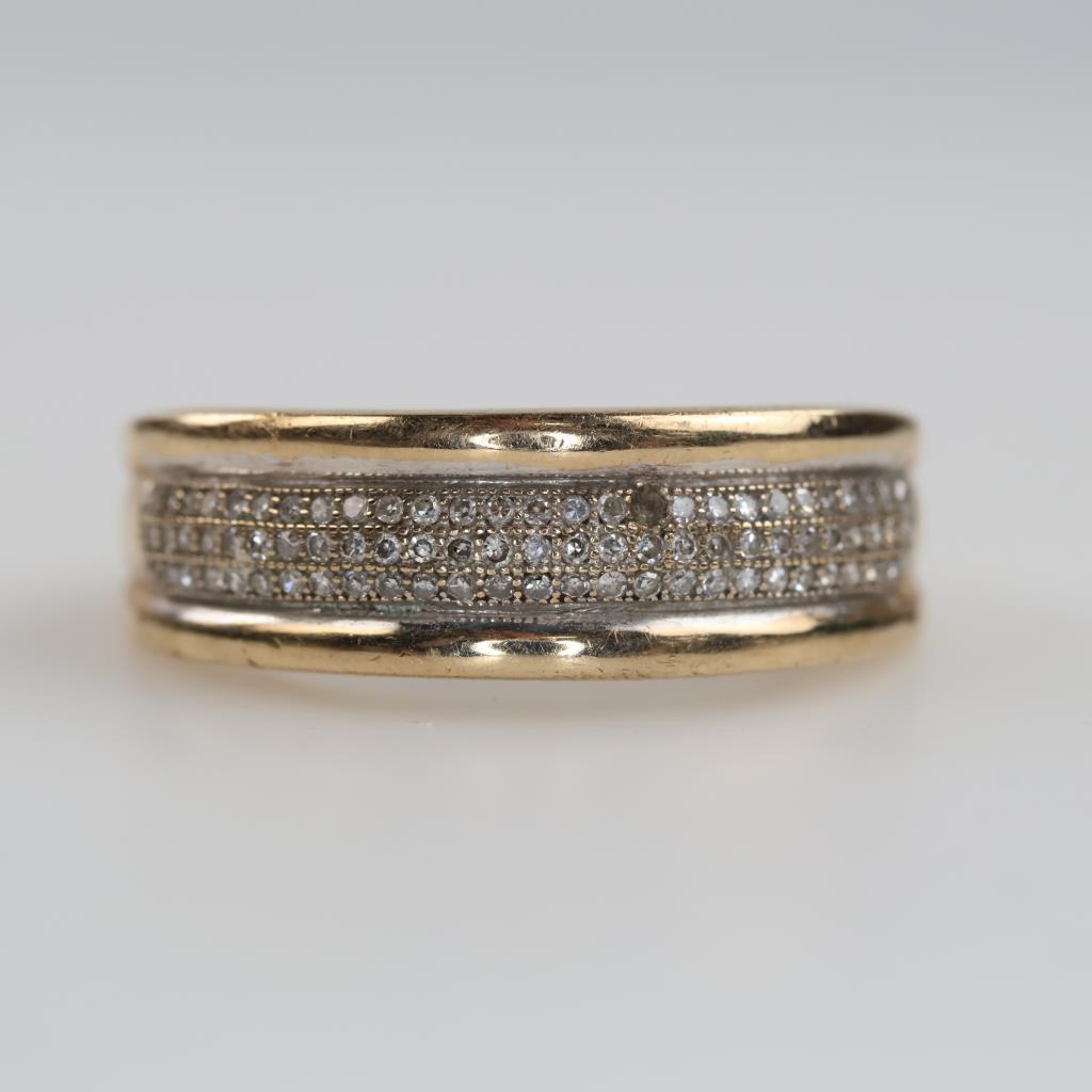 10kt Gold Two-tone Diamond Ring