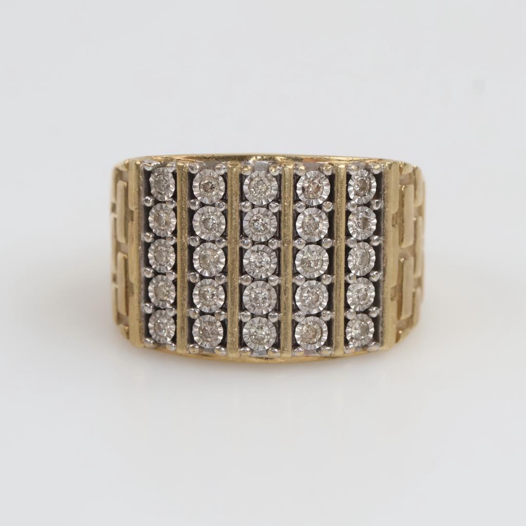 10kt Gold Two-tone Diamond Ring