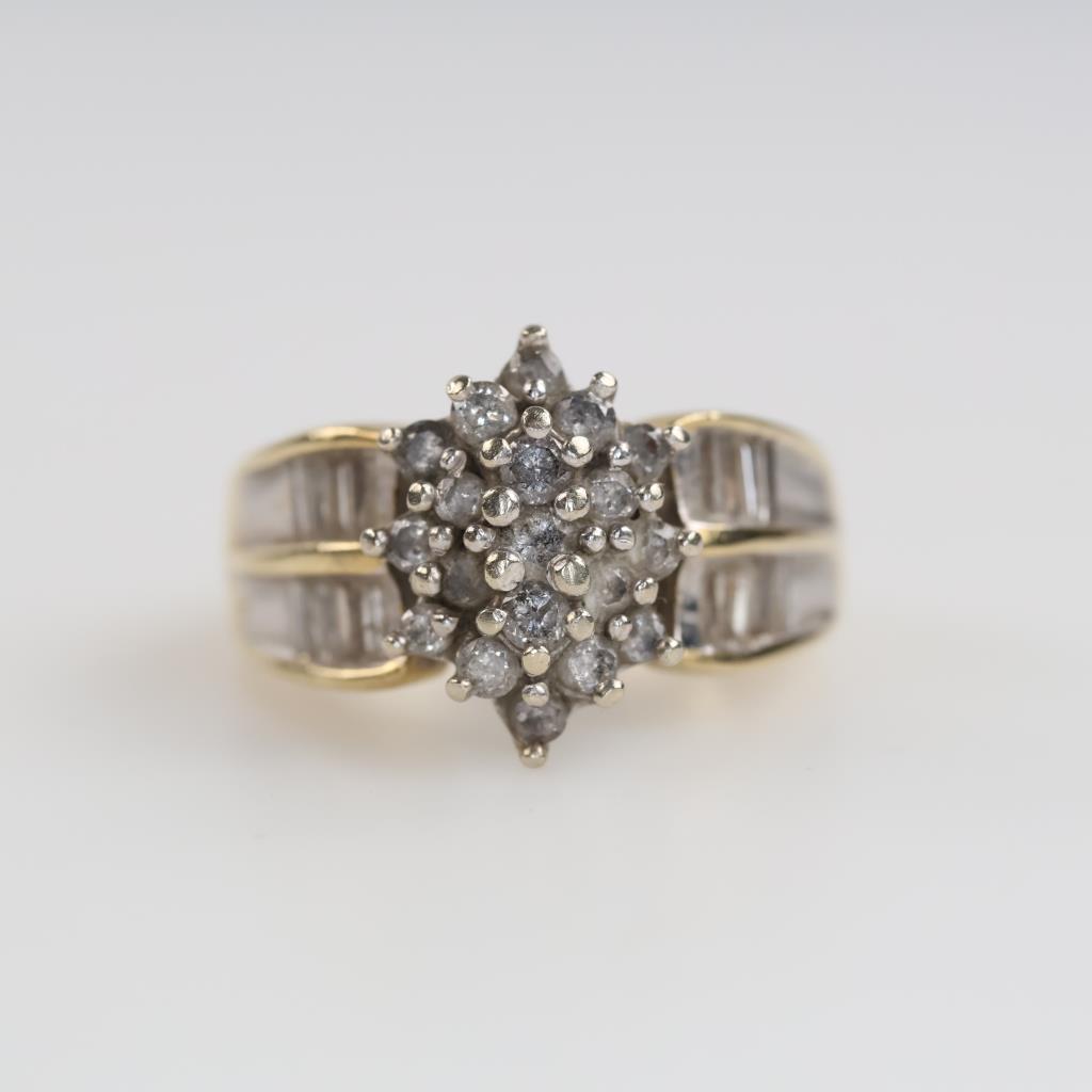 10kt Gold Two-tone Diamond Ring