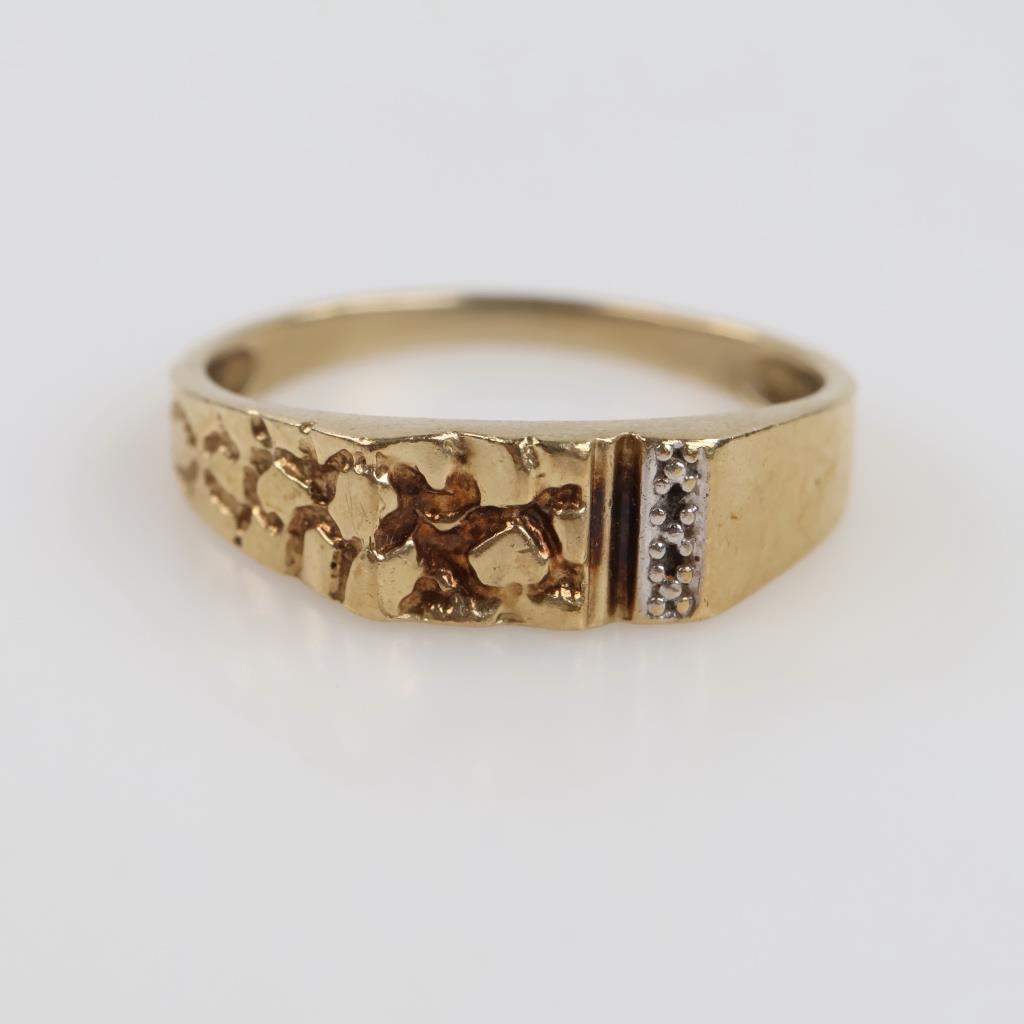 10kt Gold Two-tone Nugget Style Ring