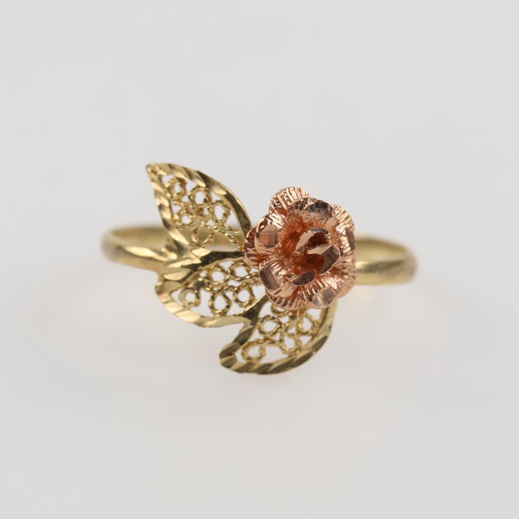 10kt Gold Two-tone Rose Ring
