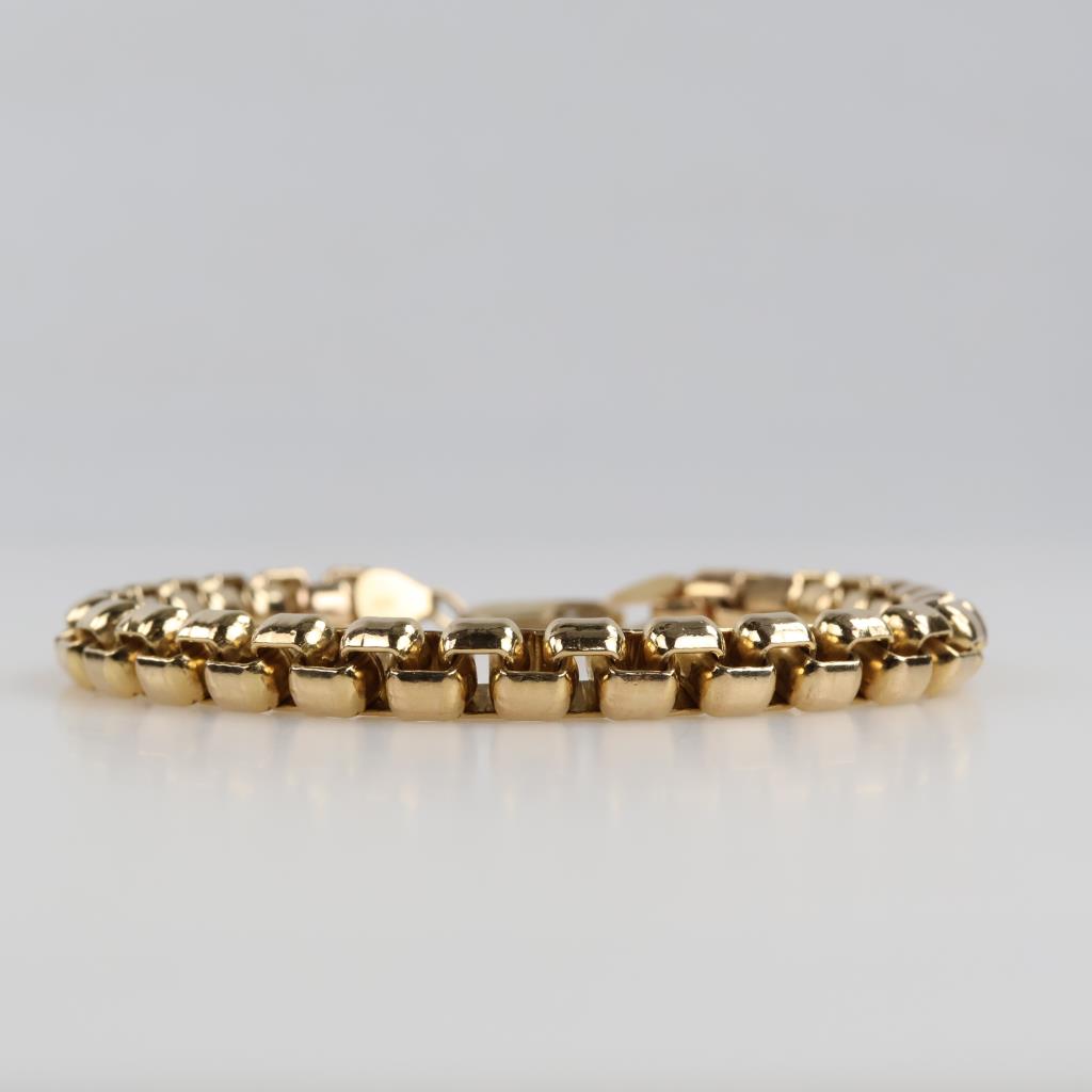 10kt GP Box Link Bracelet