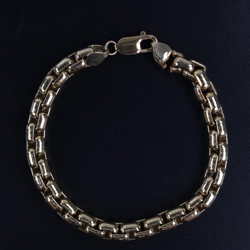 10kt GP Box Link Bracelet