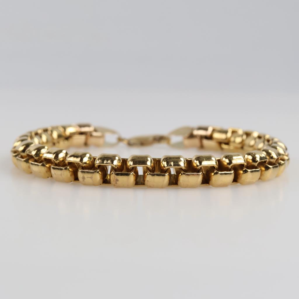 10kt GP Box Link Bracelet