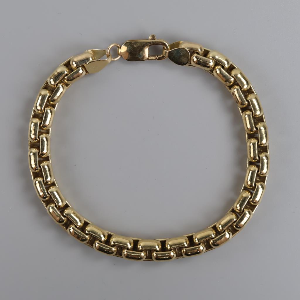 10kt GP Box Link Bracelet