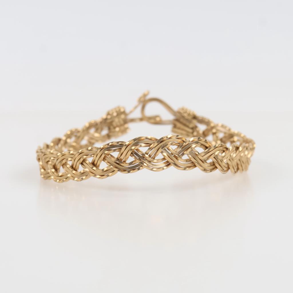 10kt GP Braided Bracelet