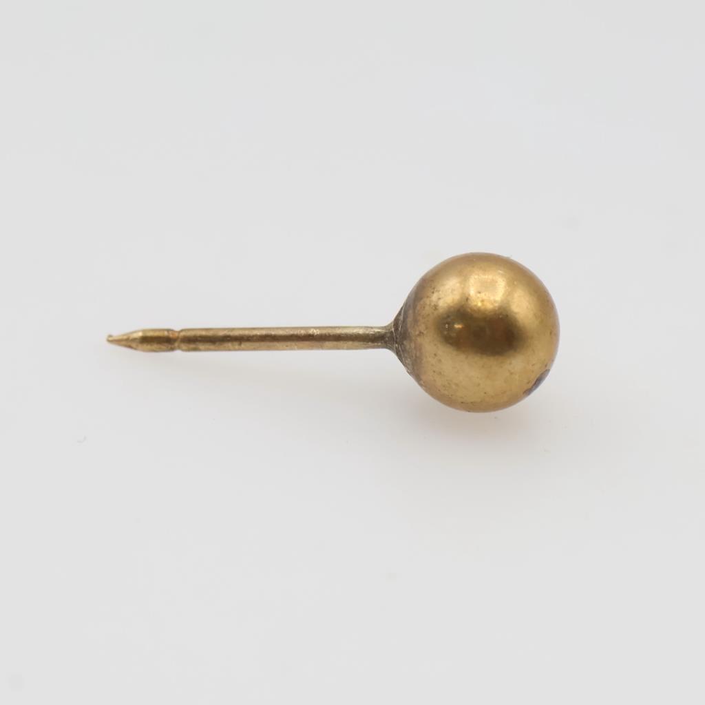 10kt GP Hollow Ball Stud Earring