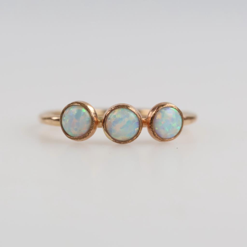10kt GP Iridescent Stone Ring