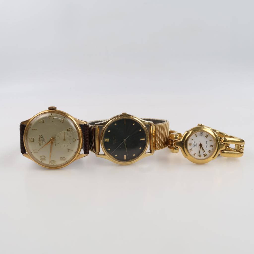 10kt GP Mixed Watches, 3 Watches