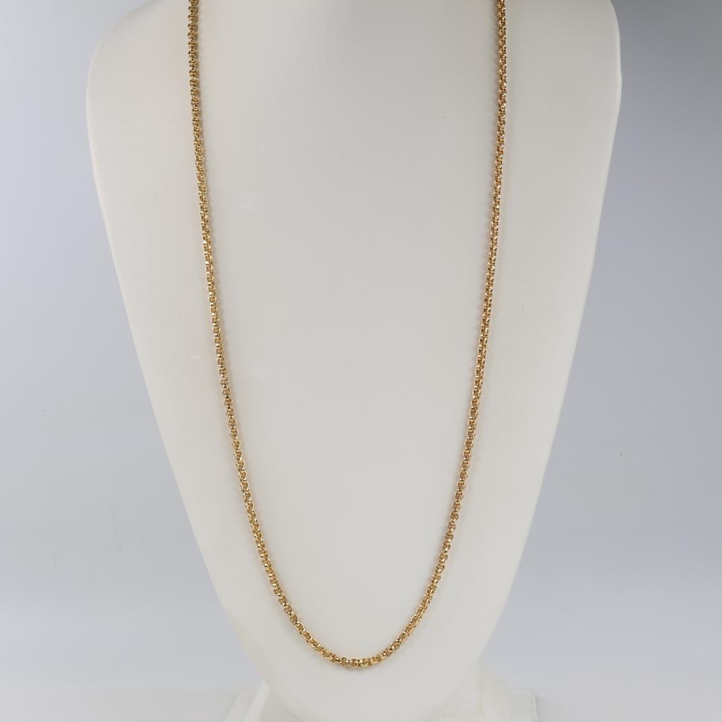 10kt GP Rolo Link Necklace