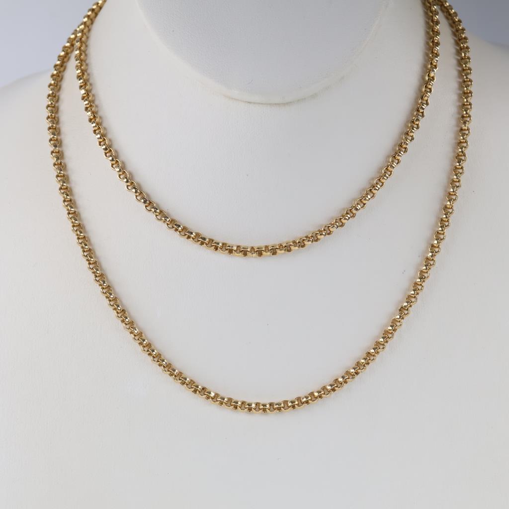 10kt GP Rolo Link Necklace