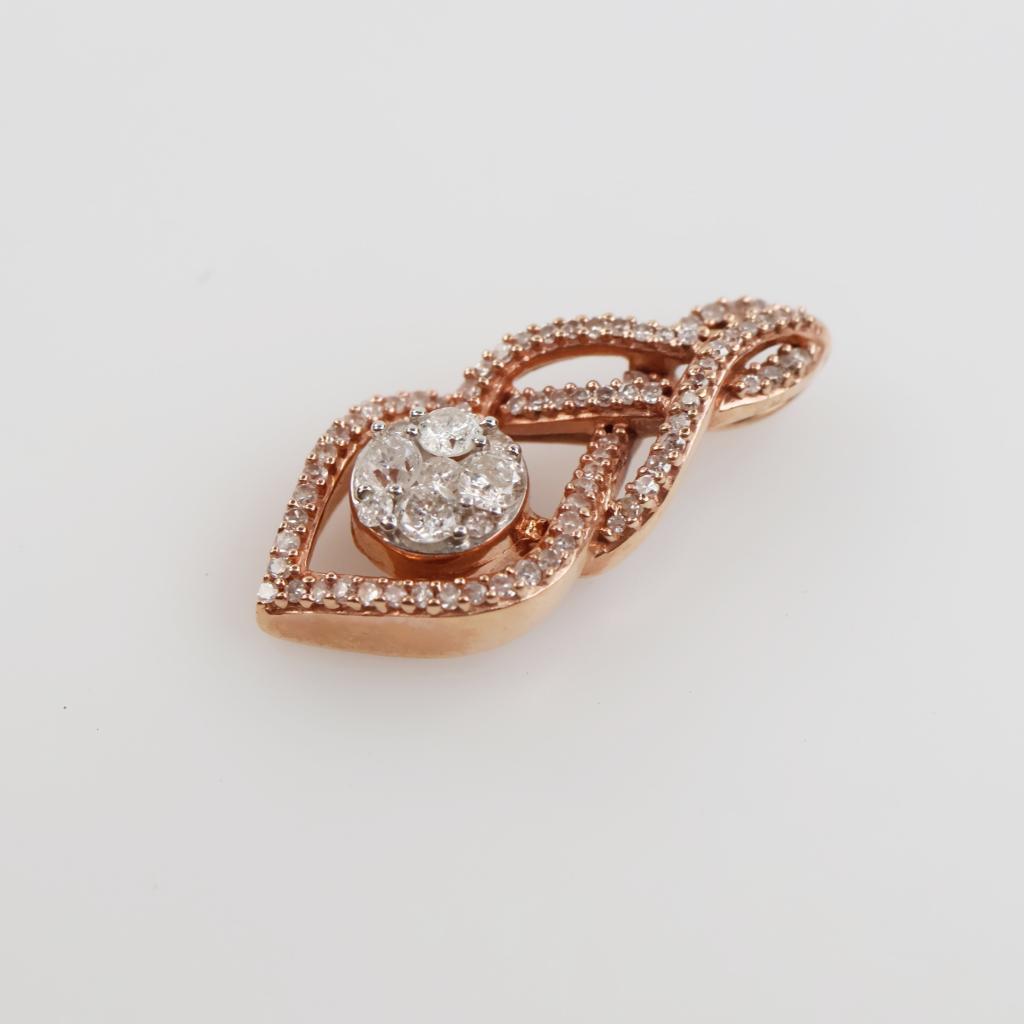10kt Rose Gold Diamond Pendant