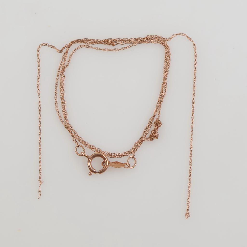 10kt Rose Gold Singapore Chain Necklace