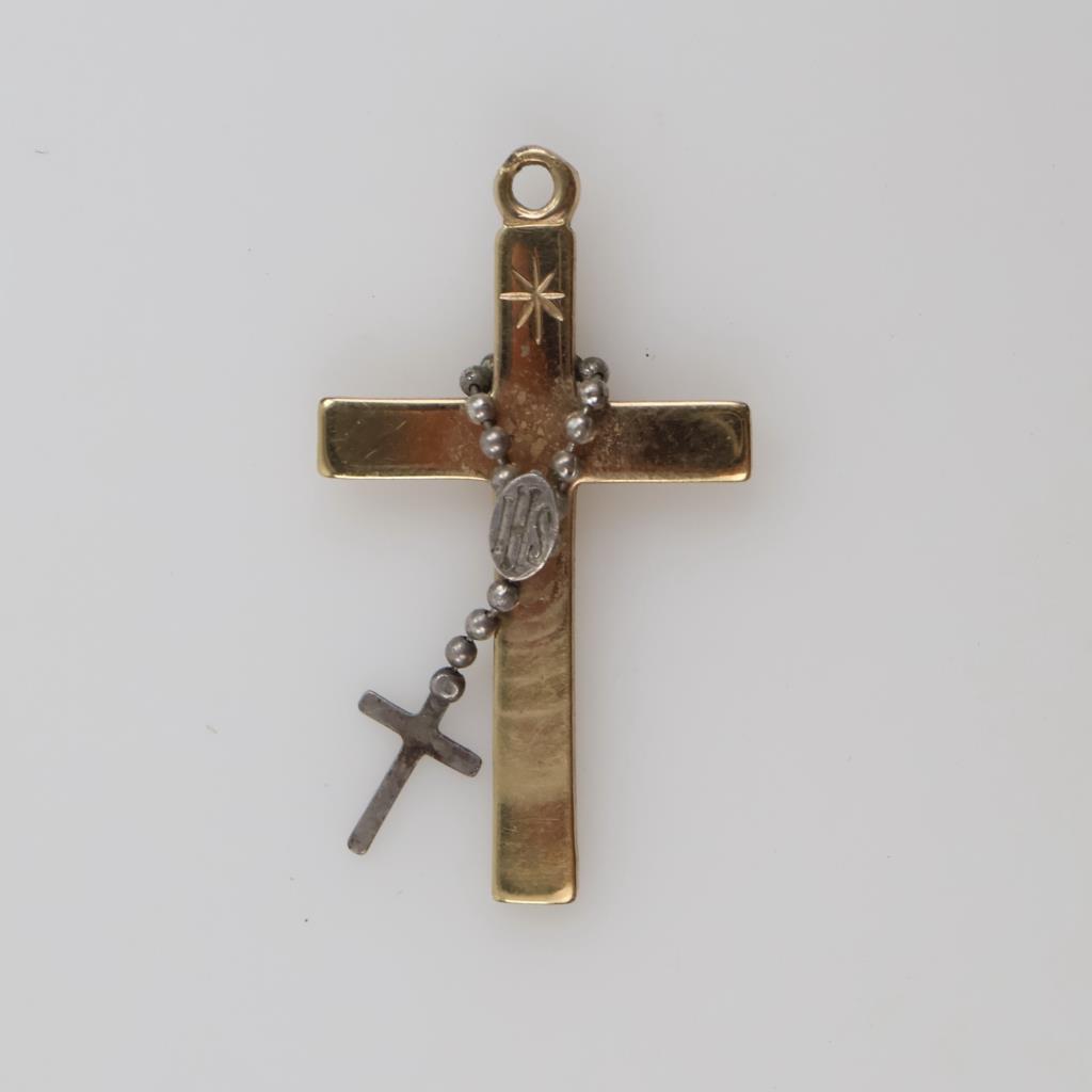 10kt Two Tone GF Religious Pendant