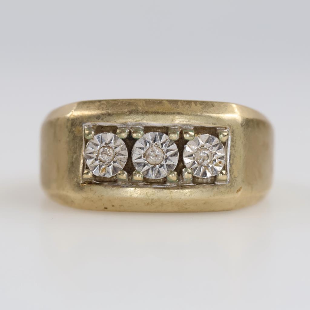 10kt Two Tone Gold Diamond Accent Ring