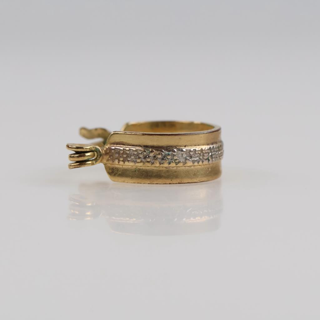 10kt Two Tone GP Hoop Earring