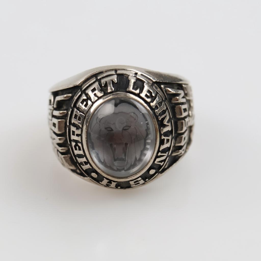10kt White Gold Clear Stone Ring