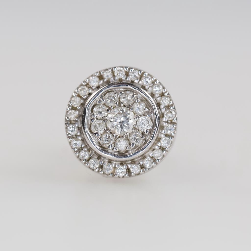 10kt White Gold Diamond Accent Earrings