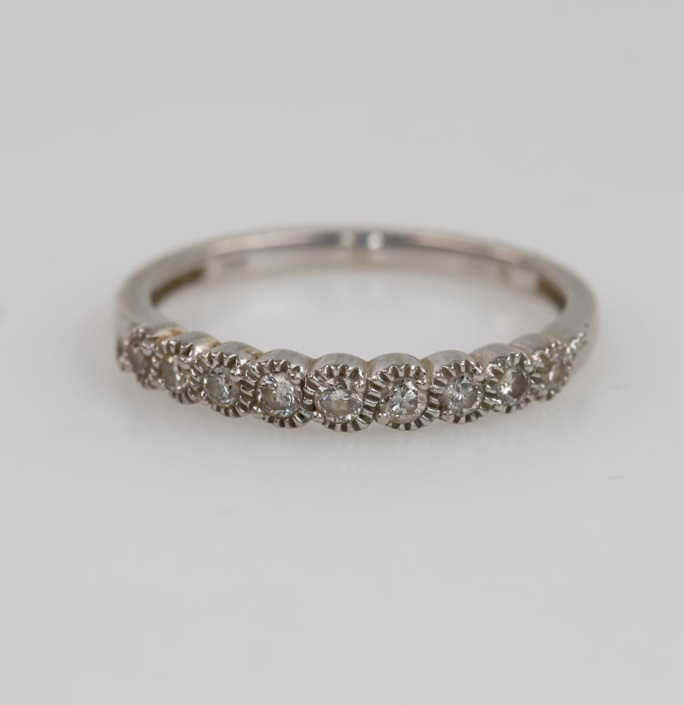 10kt White Gold Diamond Band