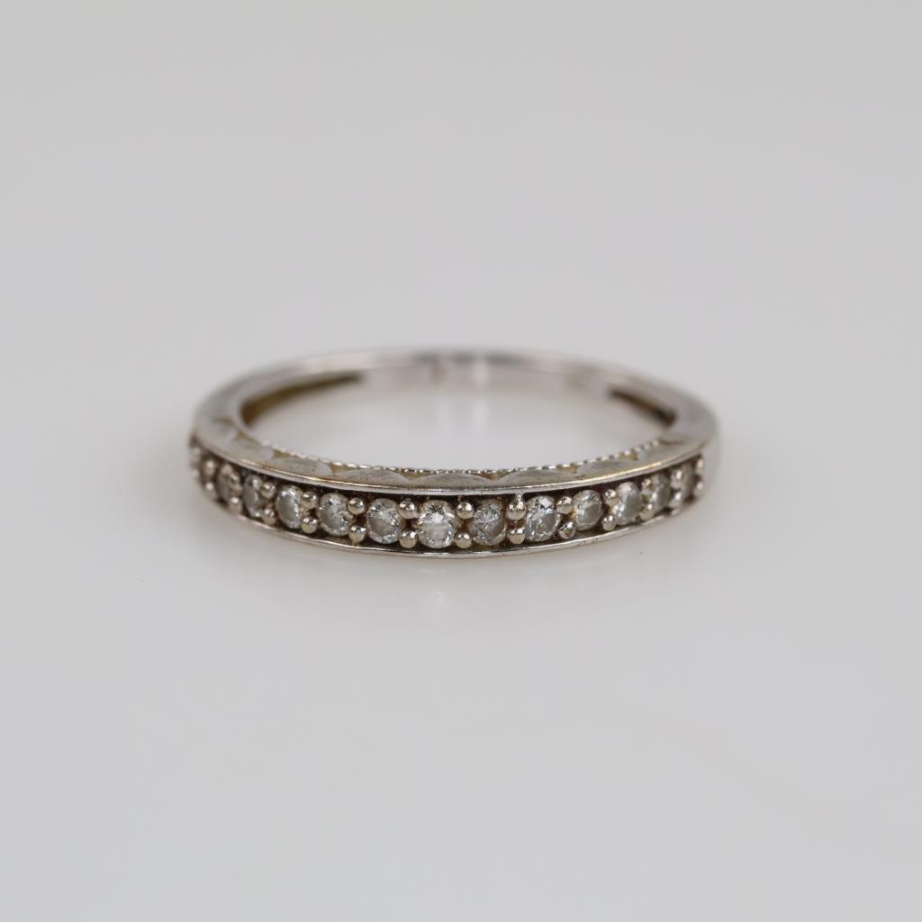 10kt White Gold Diamond Band