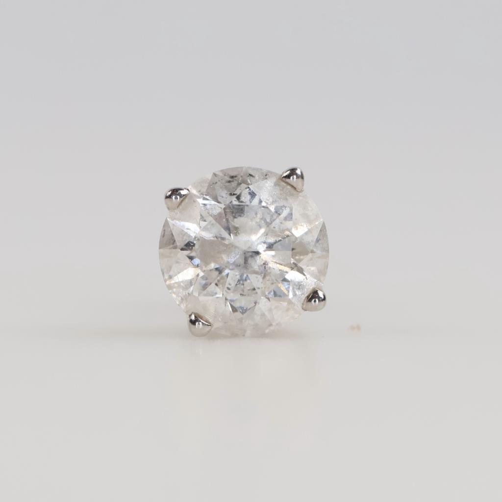 10kt White Gold Diamond Single Earring