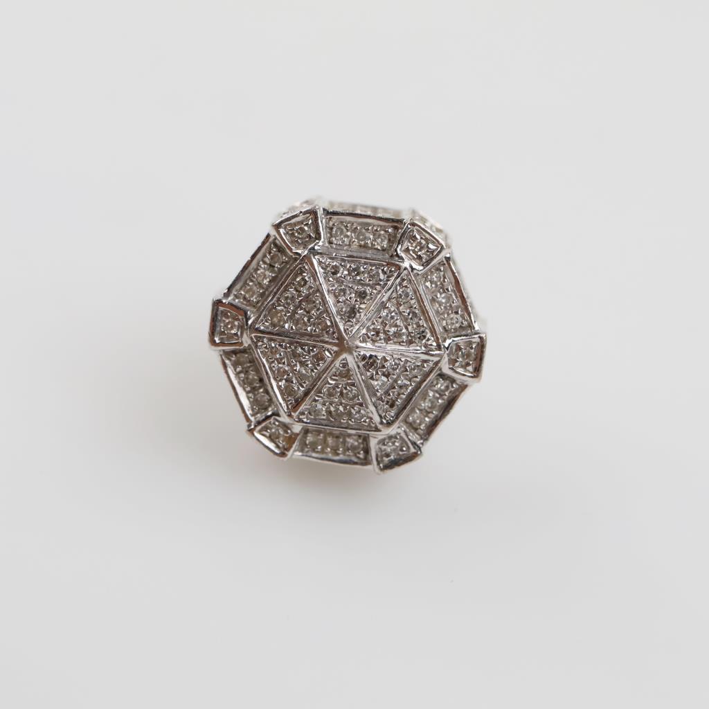 10kt White Gold Diamond Single Stud Earring