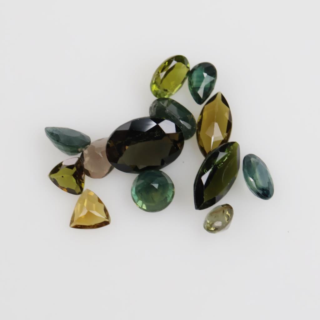 11+ Brown And Green Faceted Loose Jewelry Craft Stones