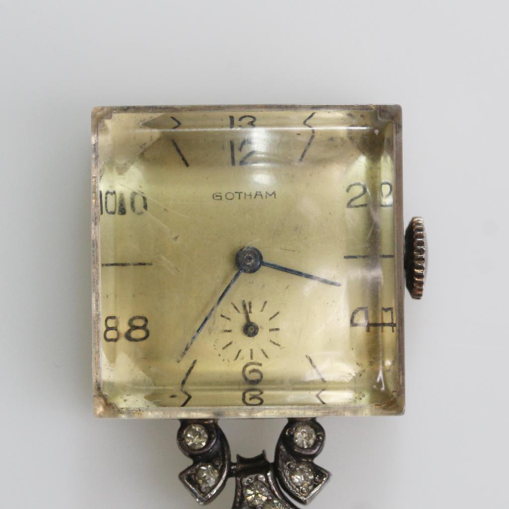 11kt GP Gotham Brooch Watch Property Room