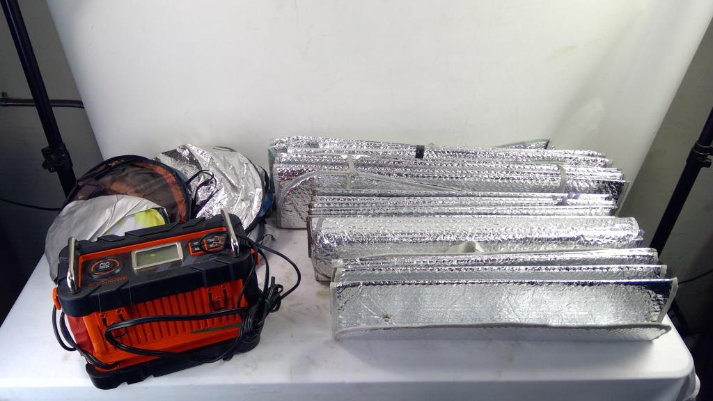 12 Car Windshield Shades, Jump Starter