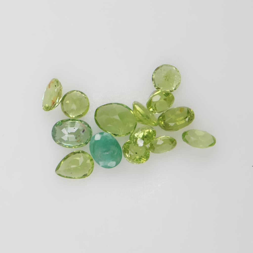 12+ Green Faceted Loose Jewelry Craft Stones