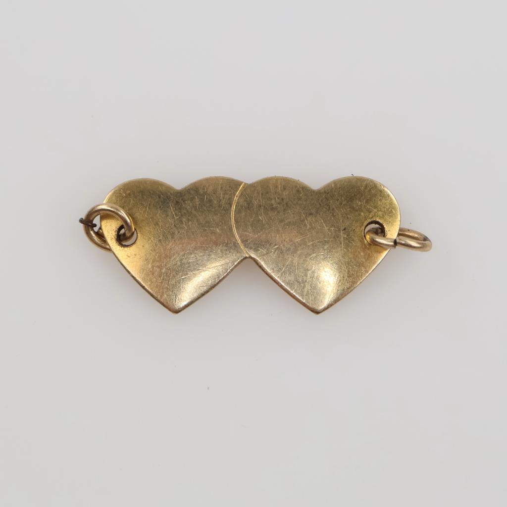 12kt GF Double Heart Pendant
