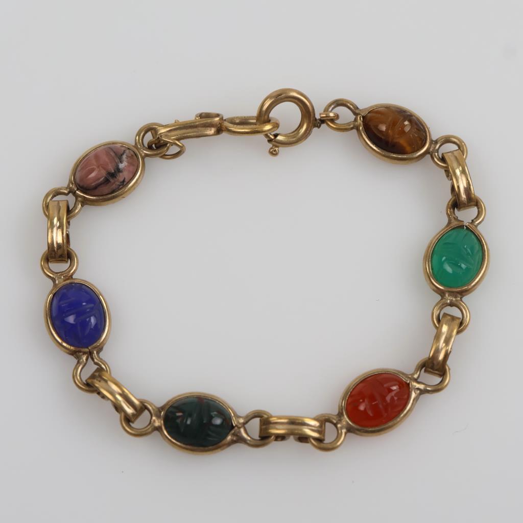 12kt GF Multi-color Stone Bracelet