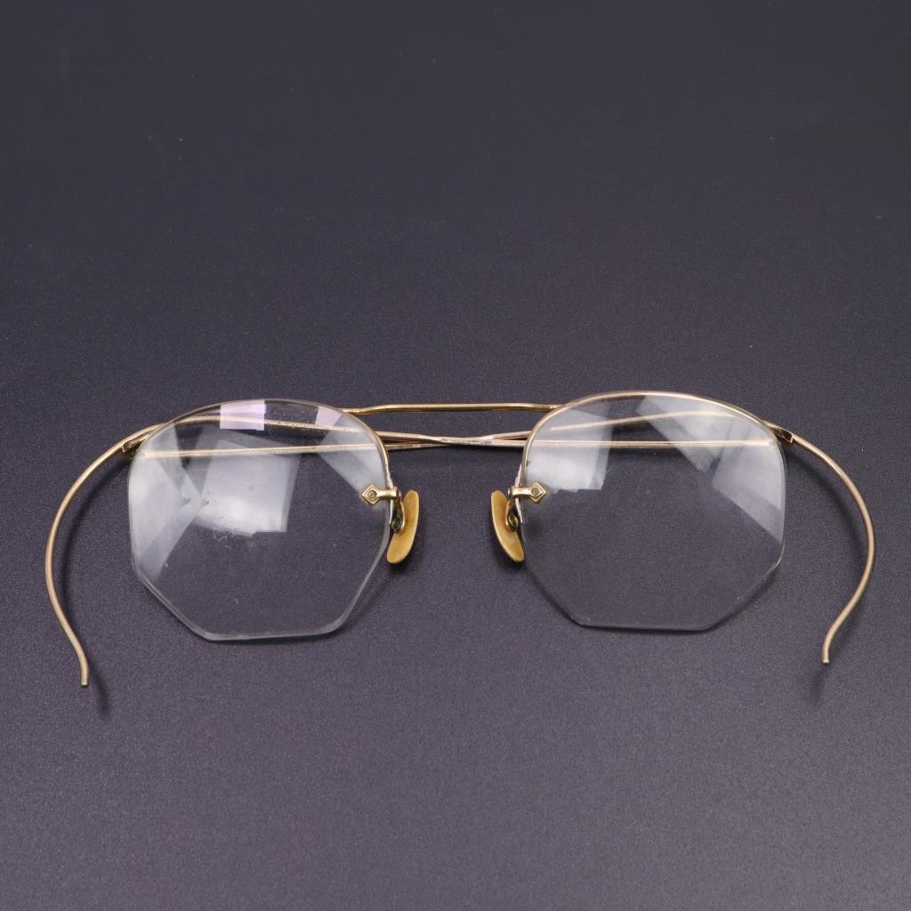 Numont Rim 12kt GF Numont Ful-Vue Semi Rimless Glasses | Property Room