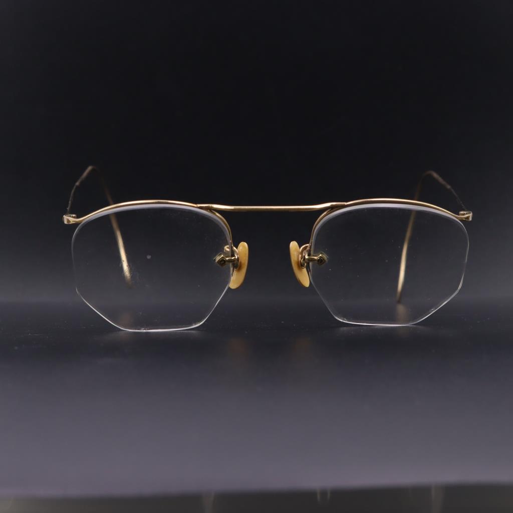 Numont Rim 12kt GF Numont Ful-Vue Semi Rimless Glasses | Property Room