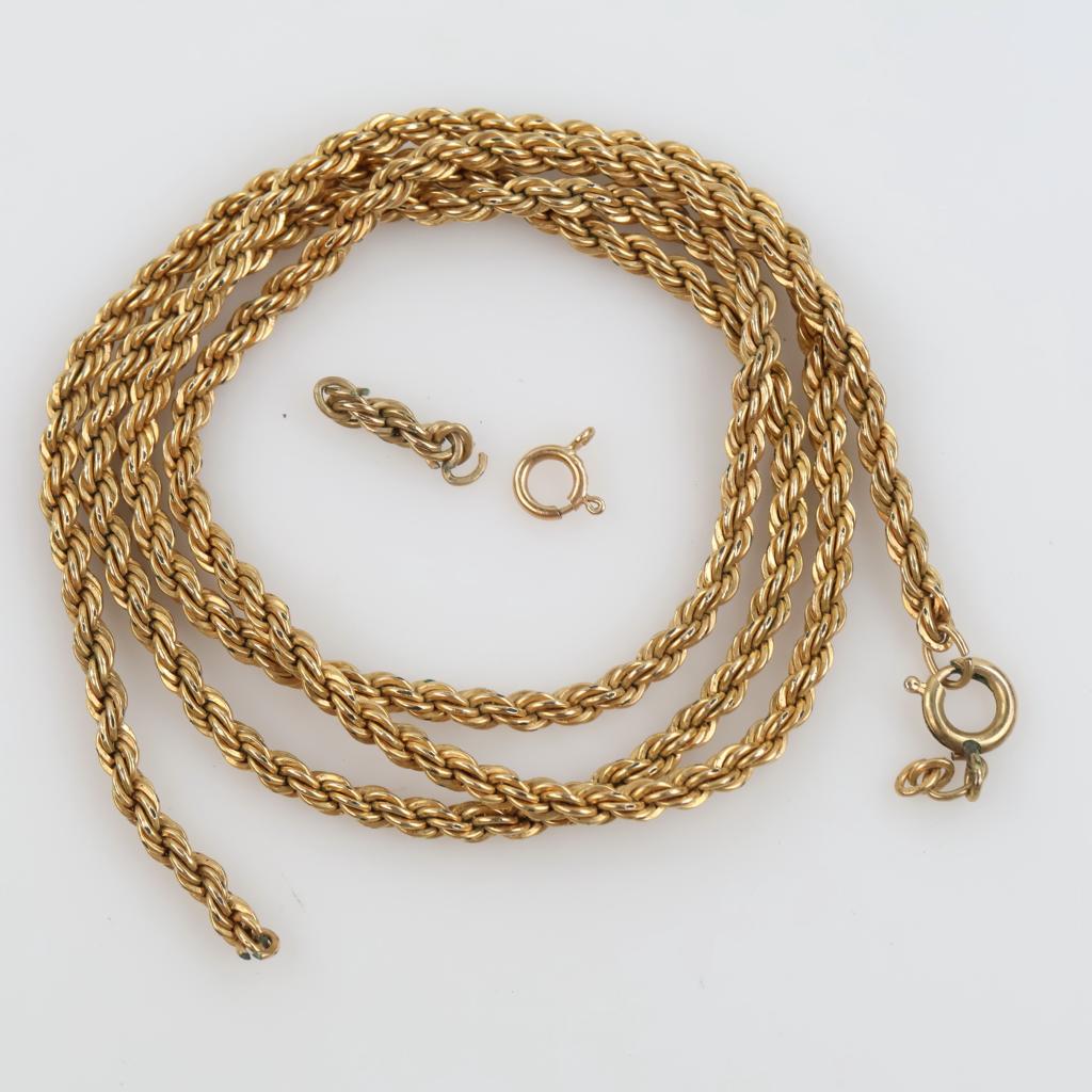 12kt GF Twisted Rope Chain Necklace