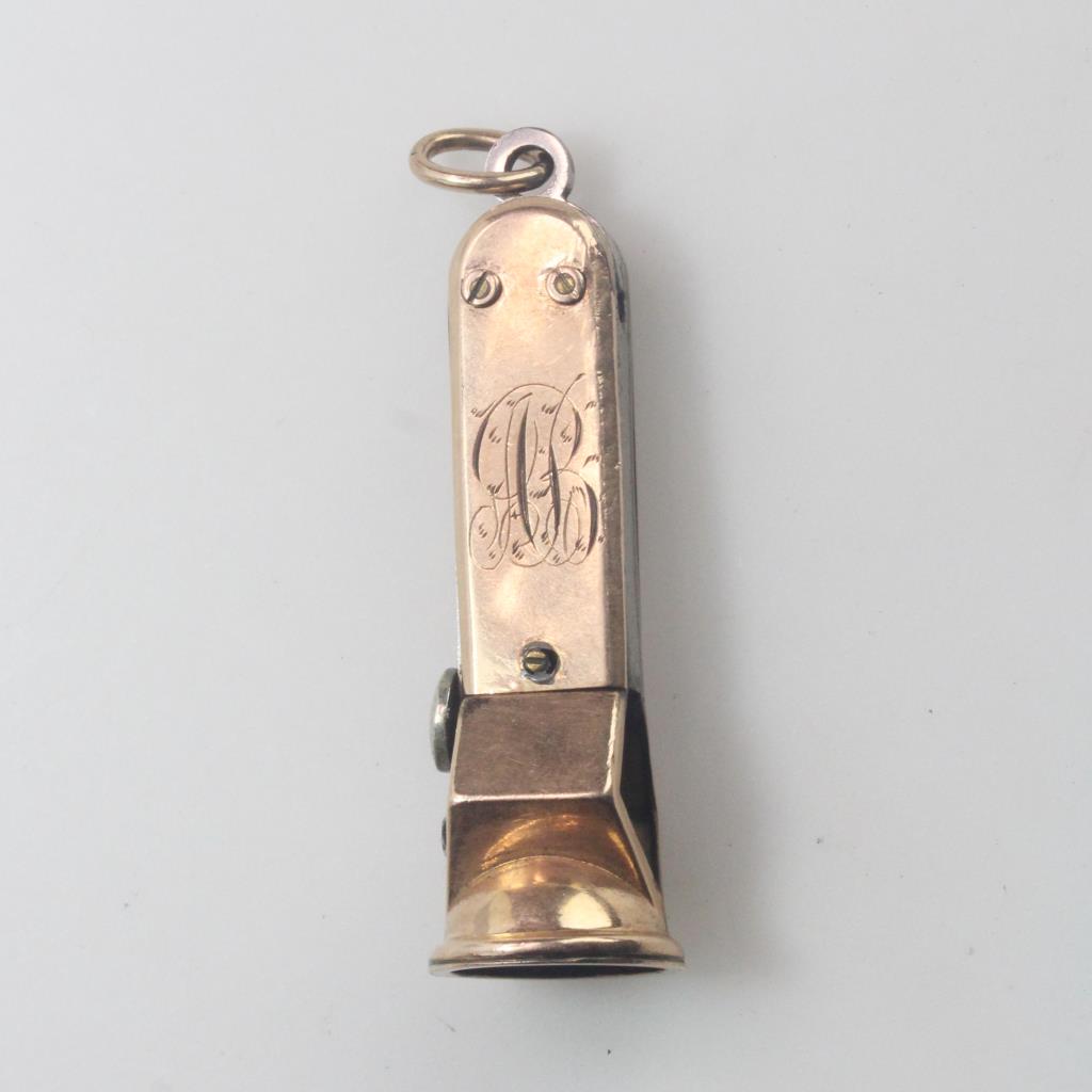 12kt Gold Plated 12.90g Monogrammed Cigar Cutter Property Room