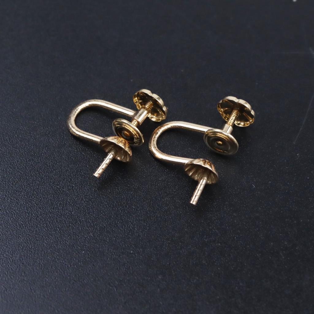 12kt Gold Screw Back ClipOn Earring Findings Property Room